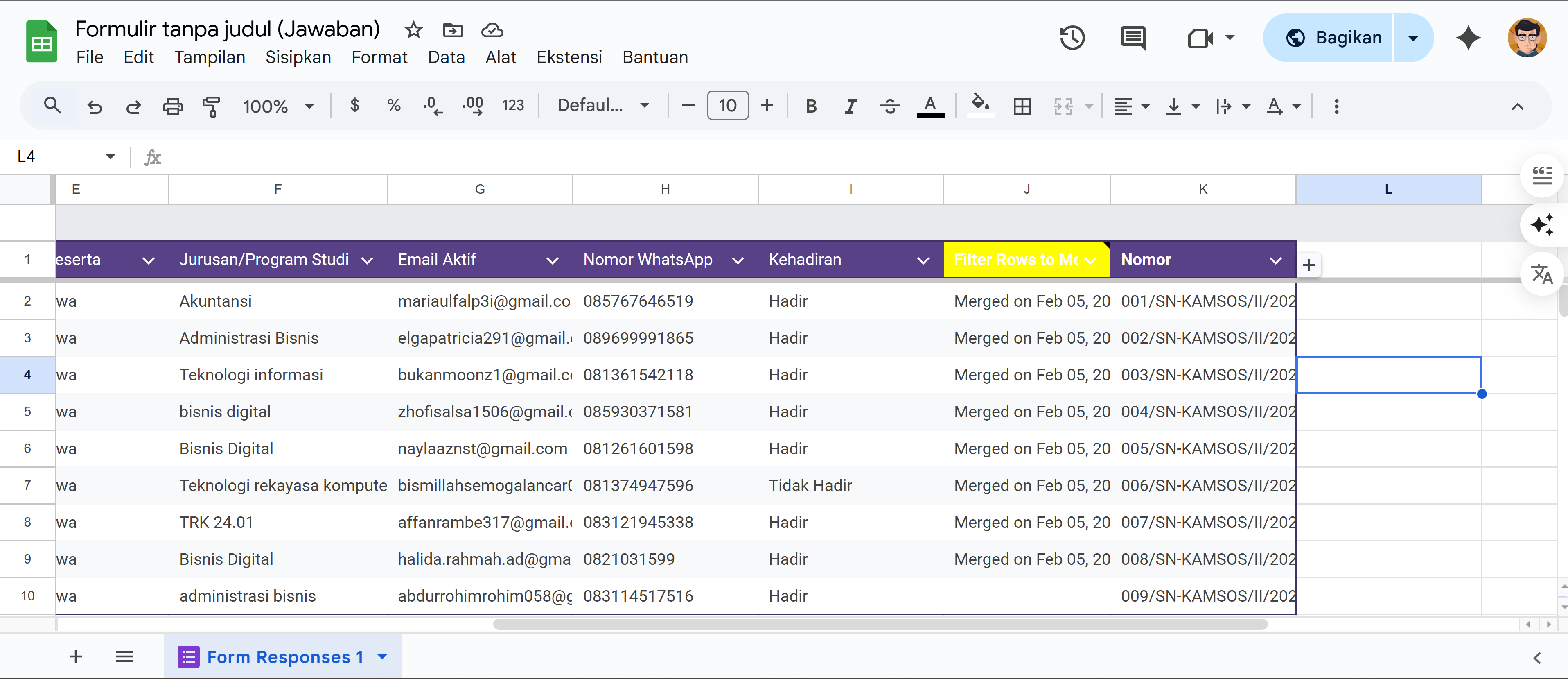 Foto laporan selesai